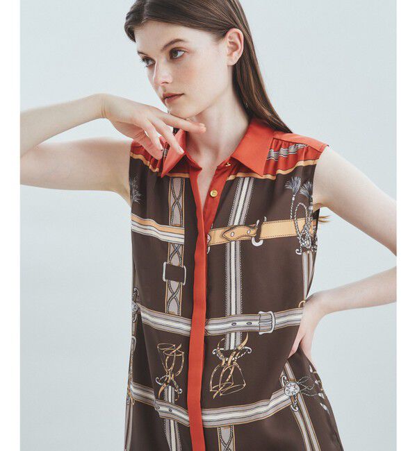  「ベルトモチーフシャツワンピース」|ワンピース|