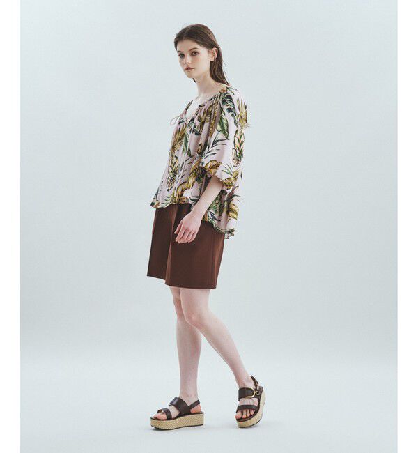 Grace Class「リーフプリントカフタントップ」|シャツ・ブラウス|