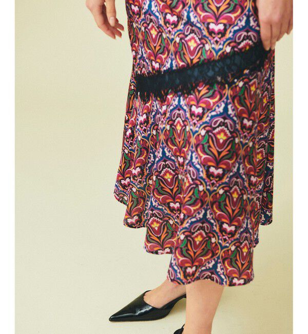 GRACE CONTINENTAL「レース切替マーメイドスカート」|スカート|