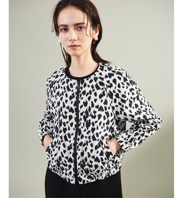 Grace Class「レオパードジャガードブルゾン」|ブルゾン・スタジャン|ブラック