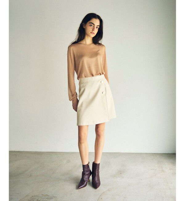 GRACE CONTINENTAL「フェイクレザーミニスカート」|スカート|