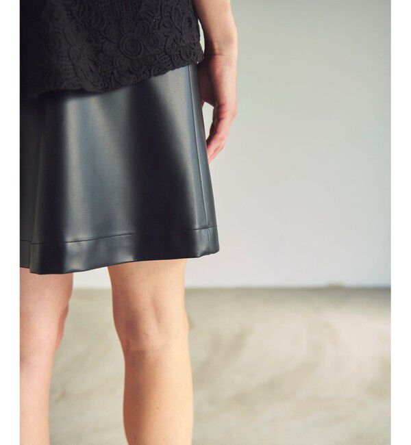GRACE CONTINENTAL「フェイクレザーミニスカート」|スカート|