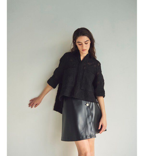 GRACE CONTINENTAL「フェイクレザーミニスカート」|スカート|