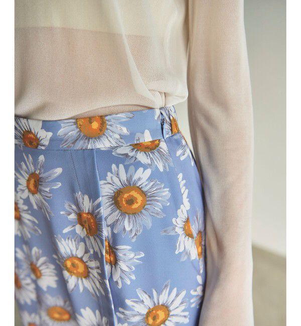 GRACE CONTINENTAL「マーガレットフラワープリントスカート」|スカート|