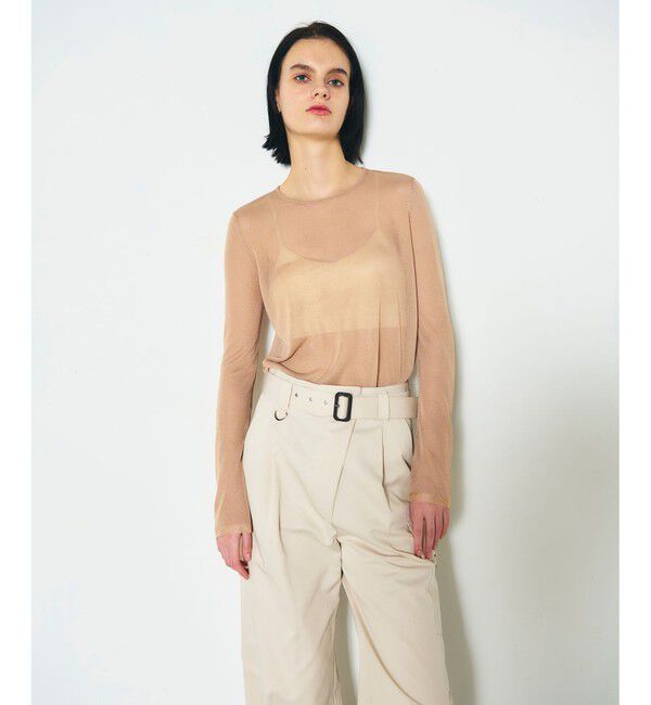 Diagram「シアークルーニットトップ」|Tシャツ・カットソー|ベージュ