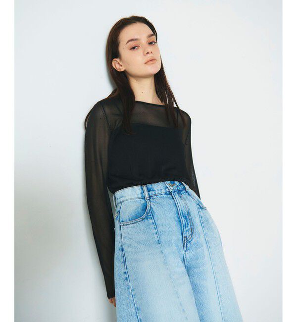 Diagram「シアークルーニットトップ」|Tシャツ・カットソー|ブラック