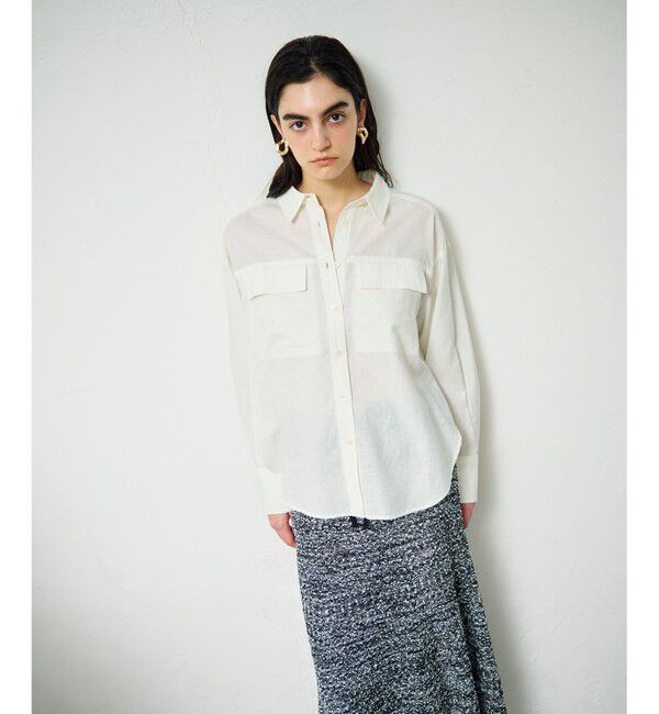 Grace Class「トリアセリネンオーバーシャツ」|シャツ・ブラウス|ホワイト