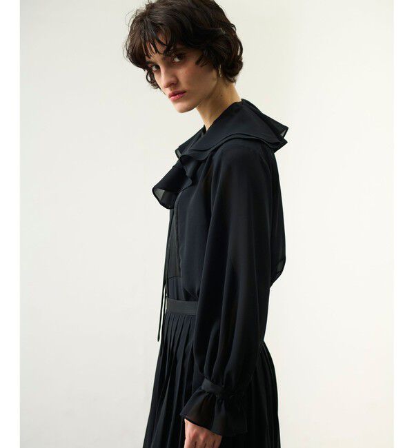 Grace Class「シアーラッフルカラーブラウス」|シャツ・ブラウス|