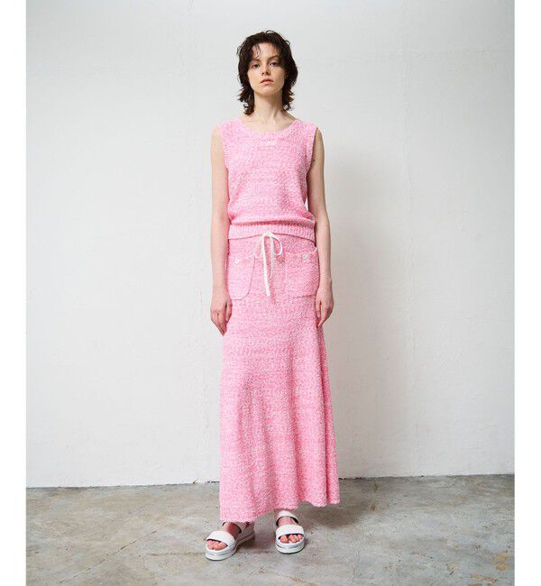 Grace Class「ネップツイードニットスカート」|スカート|ピンク