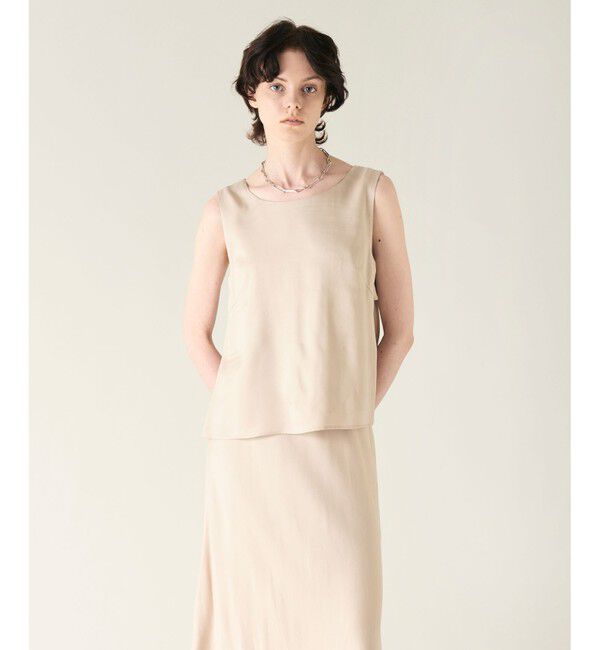 GRACE CONTINENTAL「キュプラサテントップ」|その他|ベージュ