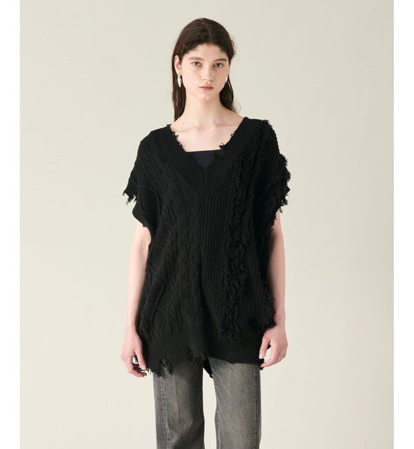 GRACE CONTINENTAL「クラッシュニットトップ」|ニット・セーター|