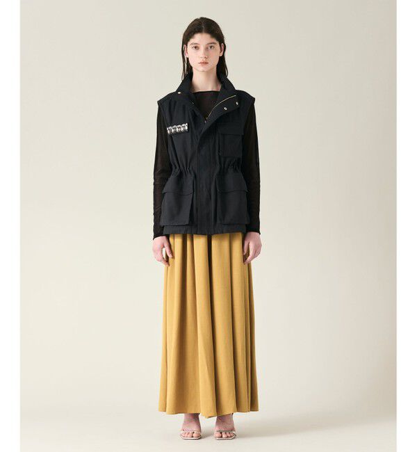 GRACE CONTINENTAL「ビジューアーミーベスト」|ベスト・ジレ|