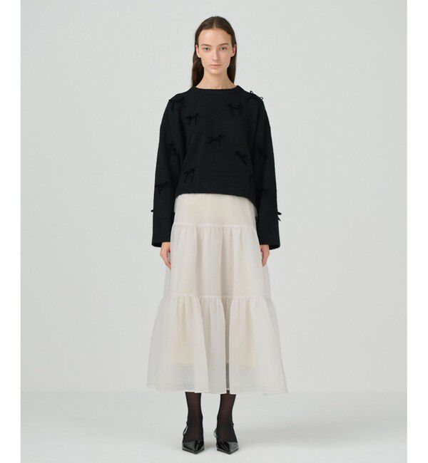 GRACE CONTINENTAL「オーガンティアードスカート」|スカート|キナリ