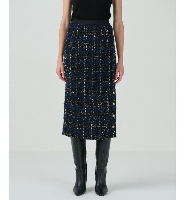 Grace Class「サイドスリットツイードスカート」|スカート|