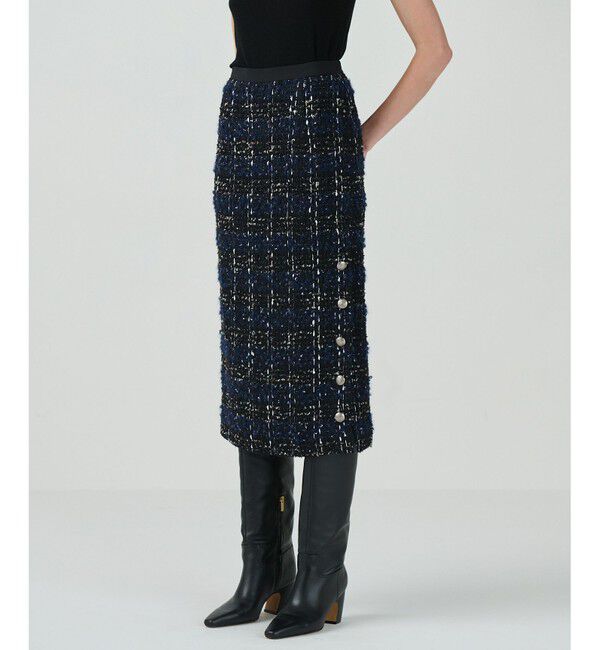 Grace Class「サイドスリットツイードスカート」|スカート|