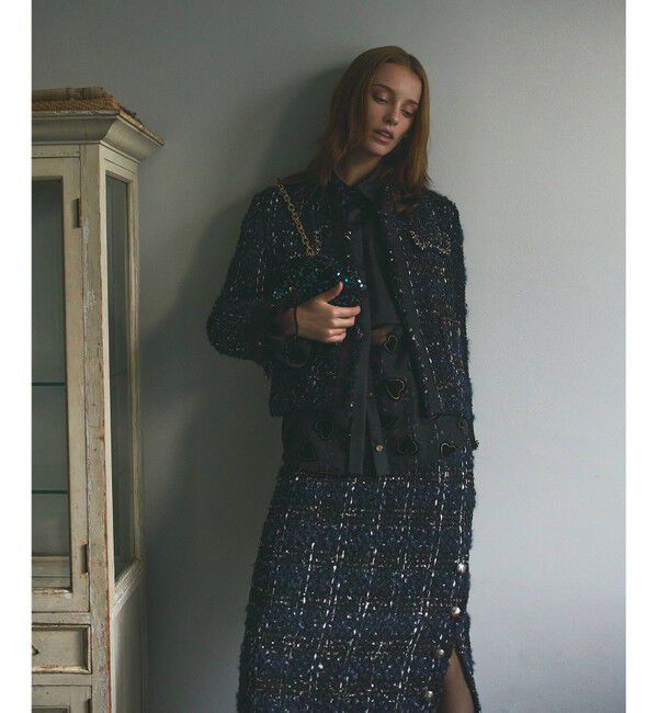 Grace Class「サイドスリットツイードスカート」|スカート|