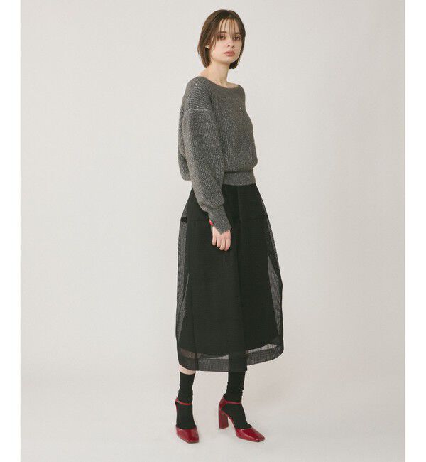 GRACE CONTINENTAL「ラメリップニットトップ」|ニット・セーター|