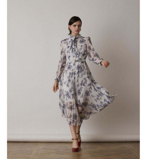 Diagram「フラワープリントプリーツワンピース」|ワンピース|キナリ