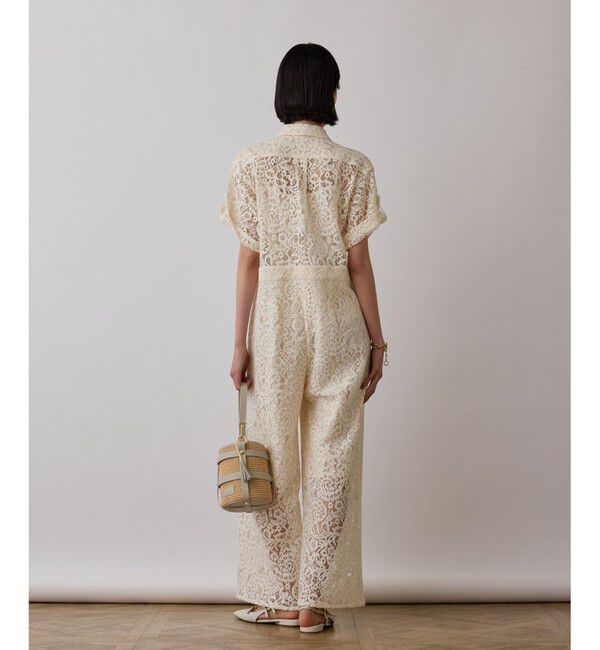 GRACE CONTINENTAL「コードレースジャンプスーツ」|オールインワン|