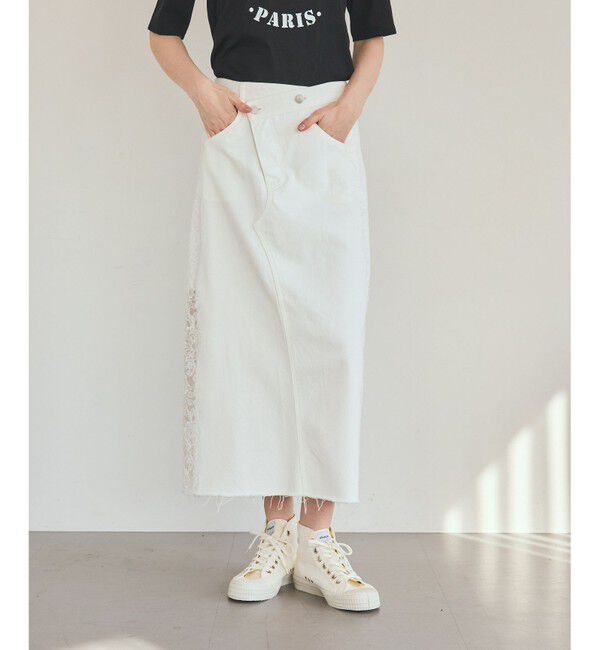 Grace Class「サイドレースデニムスカート」|スカート|