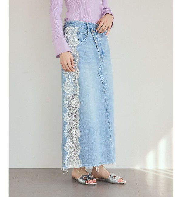 Grace Class「サイドレースデニムスカート」|スカート|