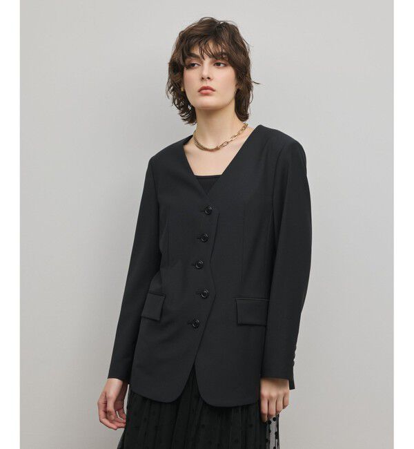 Diagram「デザインフロントジャケット」|ノーカラージャケット|