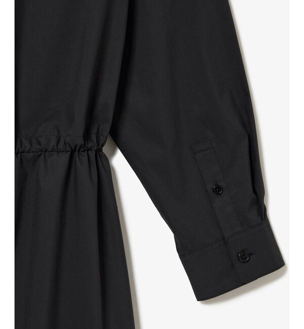 LACOSTE「撥水 ウエストドロスト ミリタリーフラップポケットシャツドレス / ロングシャツワンピース」|ワンピース|