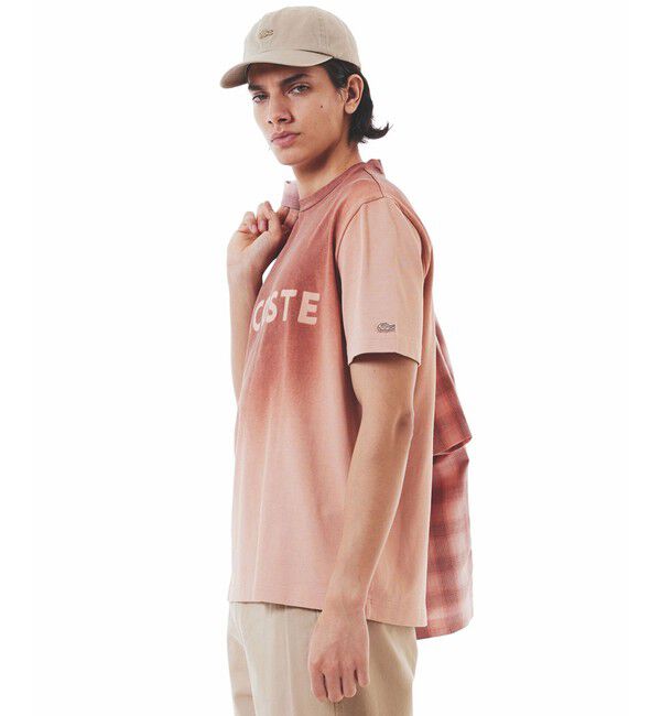 LACOSTE「グラデーション ステンシルブランドネームロゴTシャツ」|Tシャツ・カットソー|