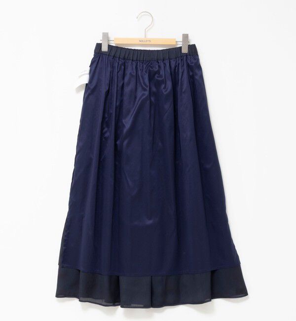 NOLLEY'S「ウォッシャブルサテン楊柳ギャザースカート」|スカート|