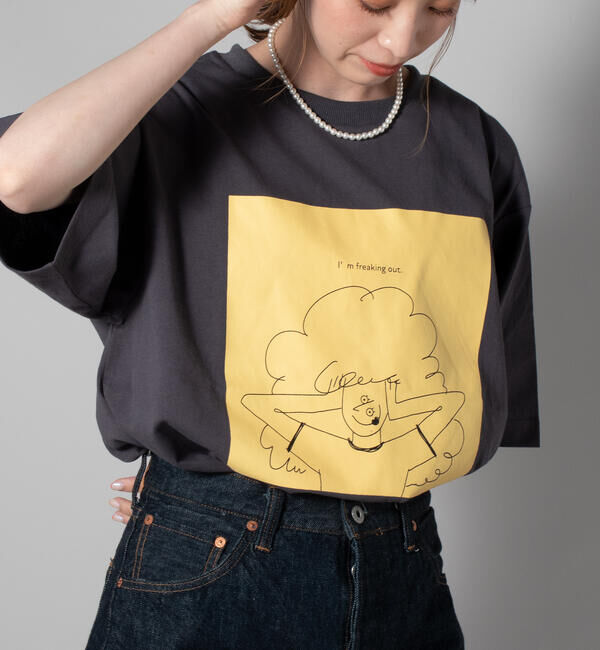 GLOSTER「イラストレーター"オガワ＠ogwillust"コラボTシャツ『I&rsquo;ｍ freaking out』」|Tシャツ・カットソー|