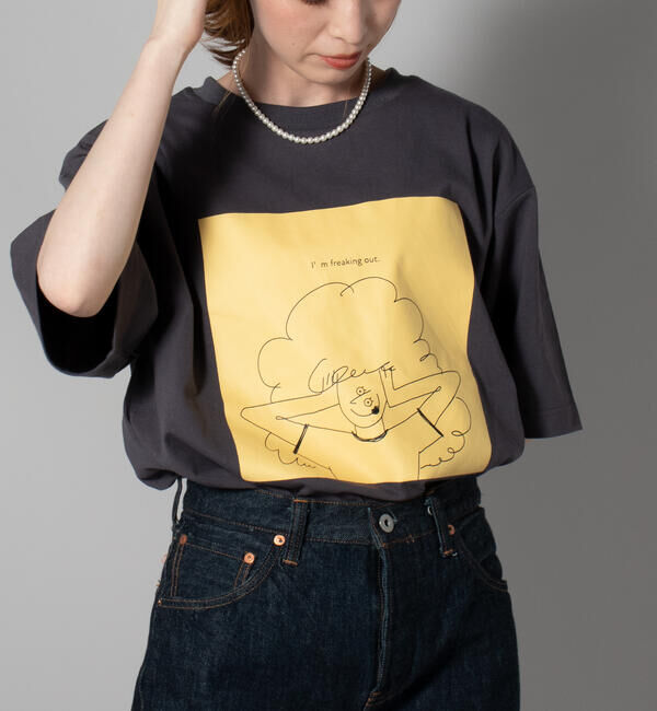 GLOSTER「イラストレーター"オガワ＠ogwillust"コラボTシャツ『I&rsquo;ｍ freaking out』」|Tシャツ・カットソー|