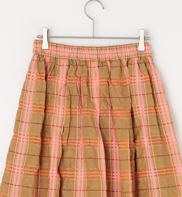  「シアーチェックタックギャザースカート」|スカート|