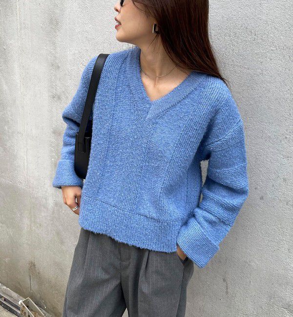 fredy emue「ブークレニットVネックプルオーバー」|ニット・セーター|