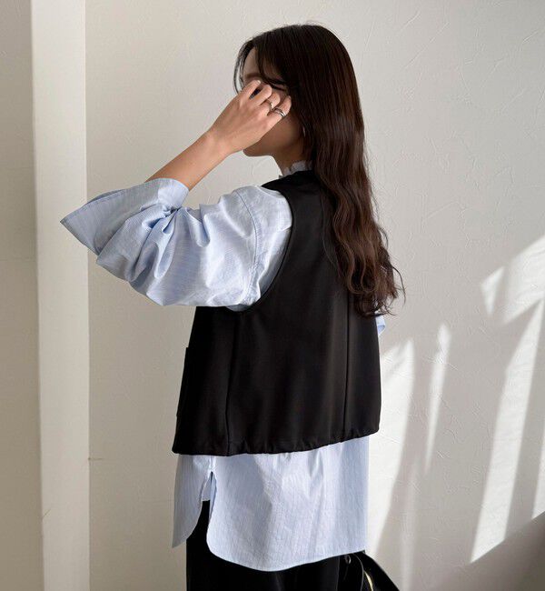 fredy emue「【セットアップ対応】ポンチノーカラージレ」|ベスト・ジレ|