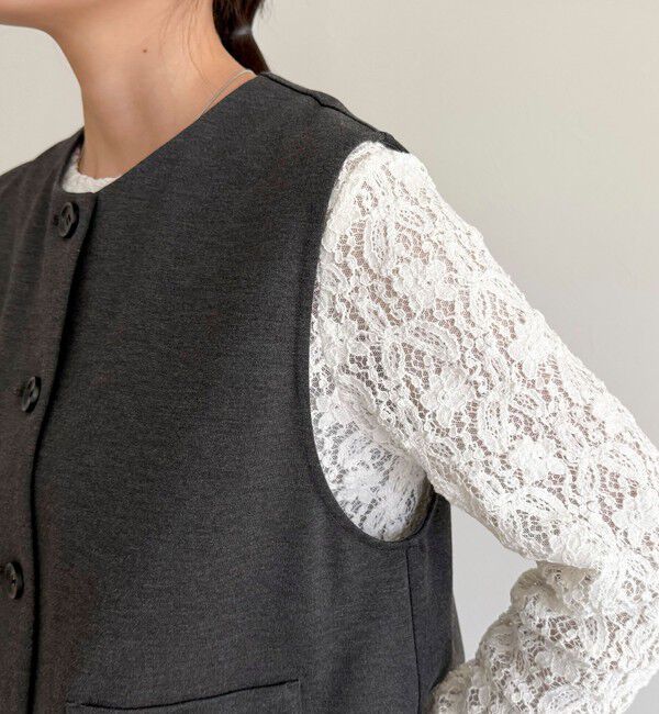 fredy emue「【セットアップ対応】ポンチノーカラージレ」|ベスト・ジレ|