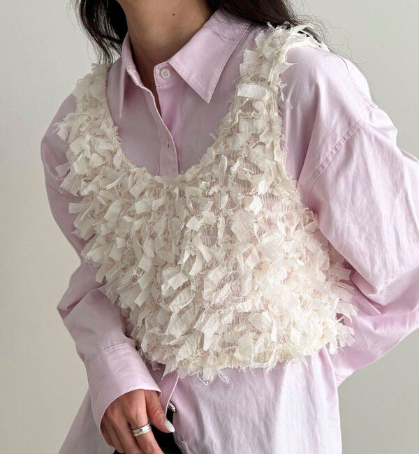 fredy emue「リボンテープビスチェ」|ベスト・ジレ|オフホワイト