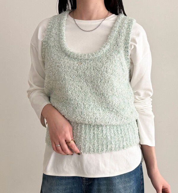 fredy emue「テープMIXニットベスト」|ベスト・ジレ|