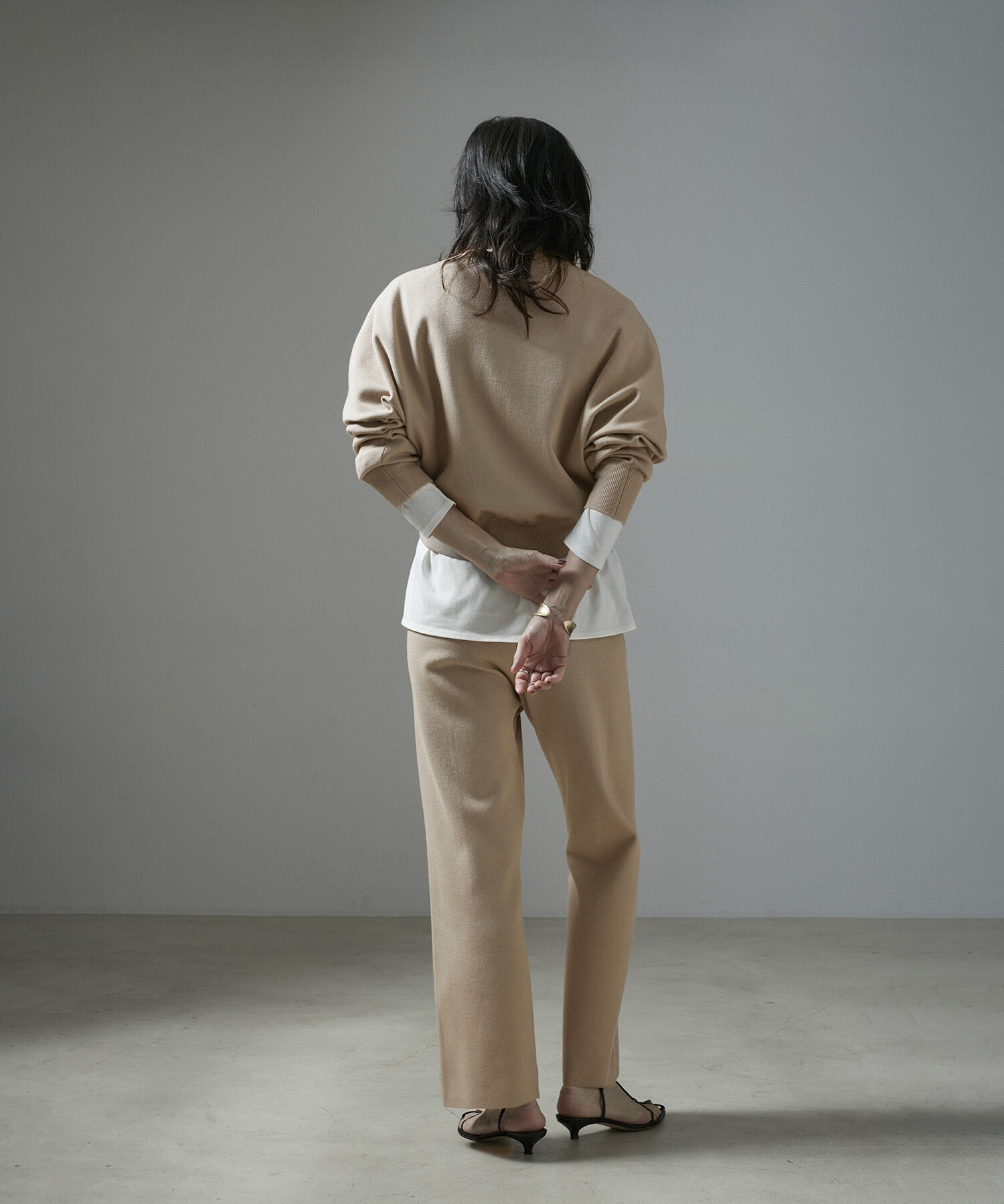 SALON adam et rope'「スウェットライクストレートイージーニットパンツ【セットアップ対応・洗える】」|その他|