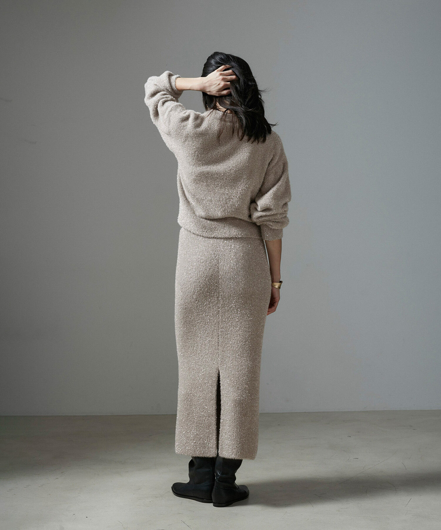 SALON adam et rope'「【WEB限定】シャイニーシャギープルオーバー【セットアップ対応】」|ニット・セーター|