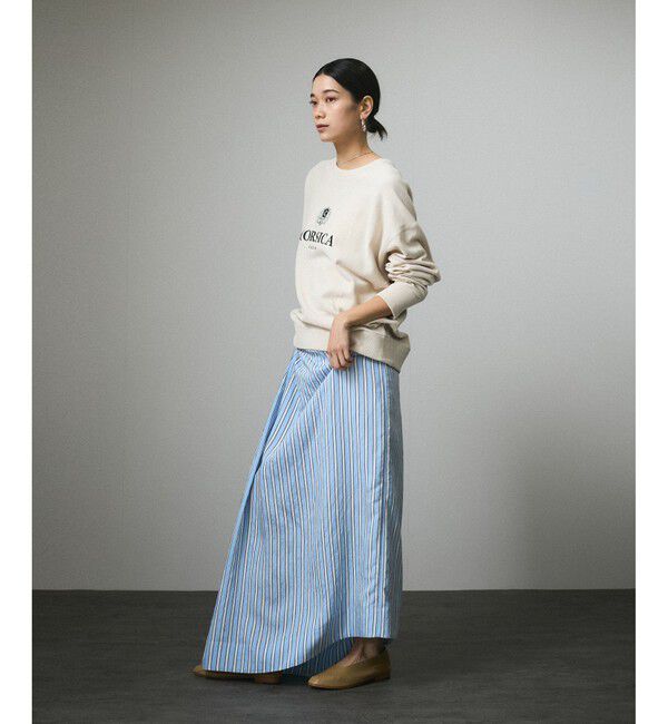 SALON adam et rope'「ストライプアシンメトリーロングスカート」|スカート|
