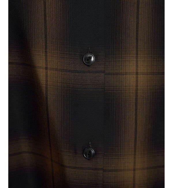 SALON adam et rope'「Shuttlenotesオンブレチェックネクタイシャツ」|シャツ・ブラウス|