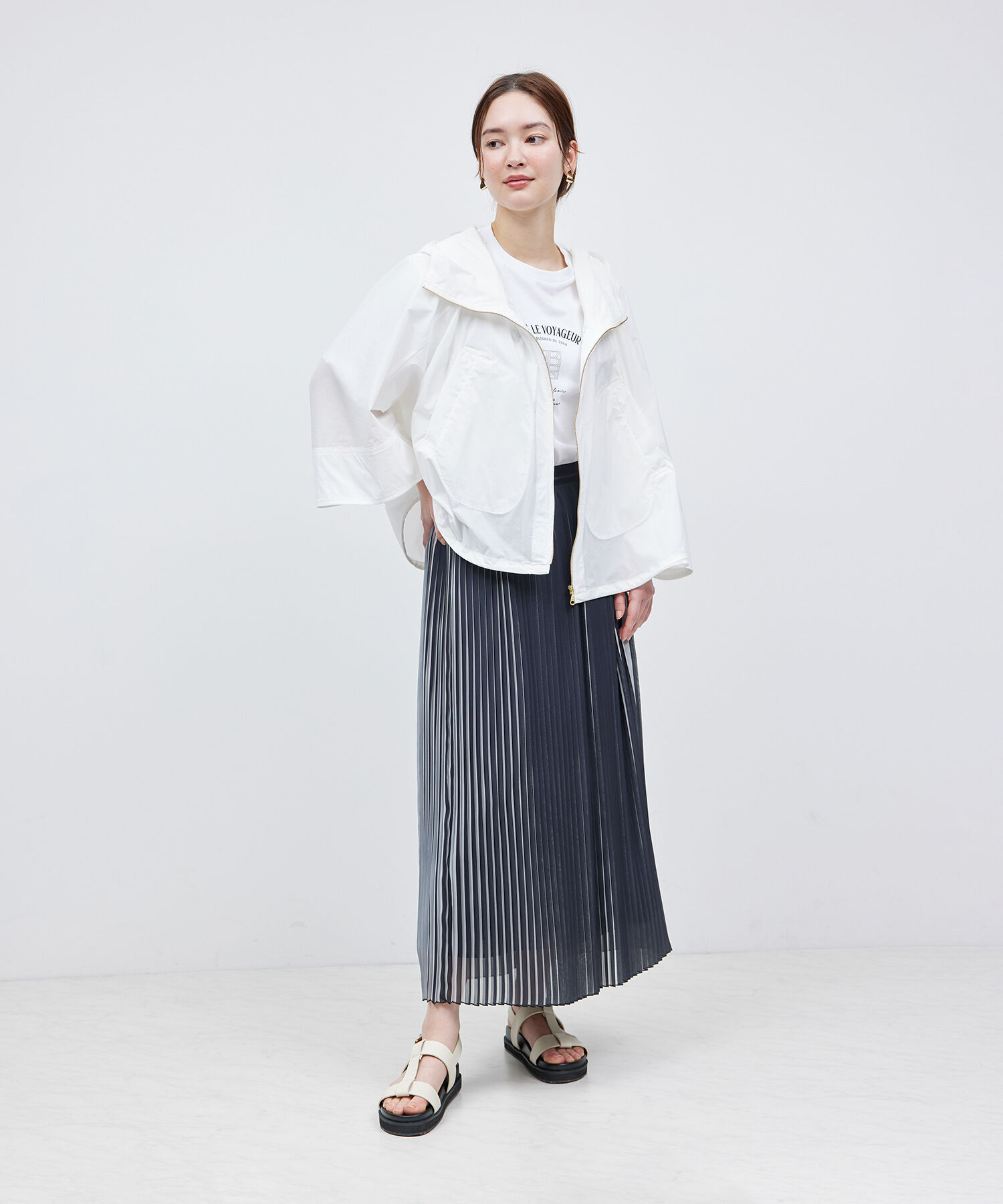 ROPE「プリーツスカート（バイカラー/無地）【メディア掲載】」|スカート|