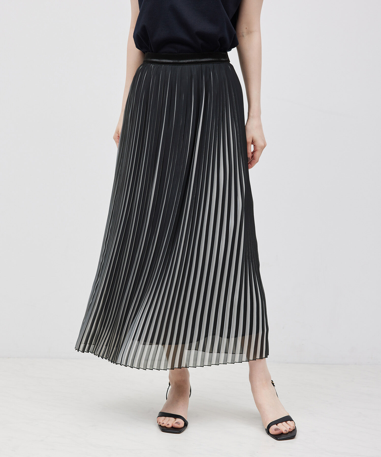 ROPE「プリーツスカート（バイカラー/無地）【メディア掲載】」|スカート|