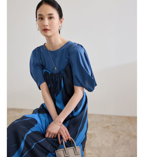 ROPE「【洗える】クリア天竺ボリュームスリーブプルオーバー【お仕事・通勤対応】」|Tシャツ・カットソー|