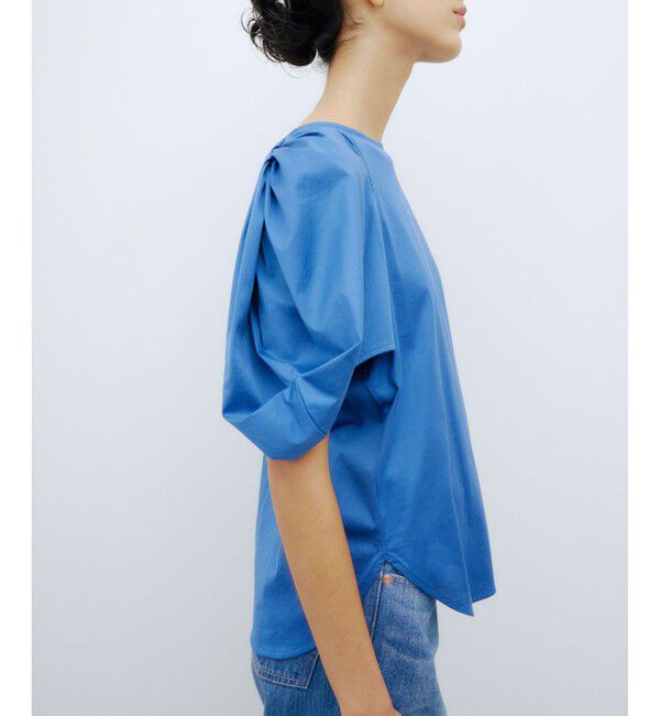 ROPE「【洗える】クリア天竺ボリュームスリーブプルオーバー【お仕事・通勤対応】」|Tシャツ・カットソー|