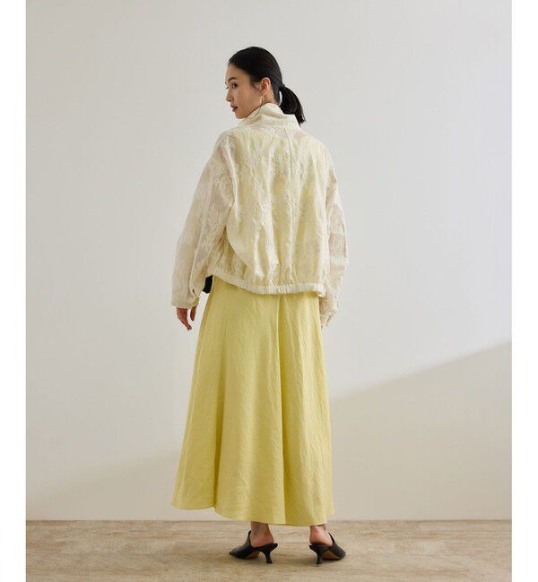 ROPE「フラワーエンブロイダリーライトブルゾン/セットアップ対応」|ブルゾン・スタジャン|