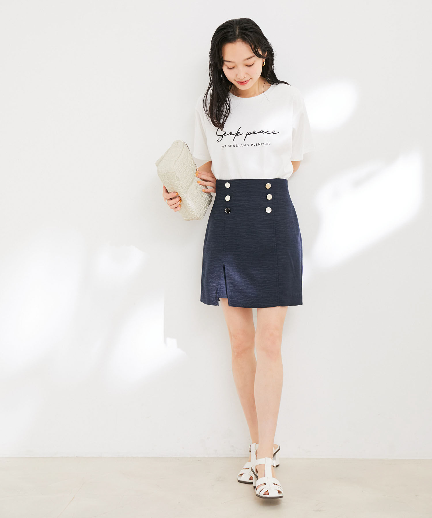 VIS「金釦付きスカショーパン」|スラックス|