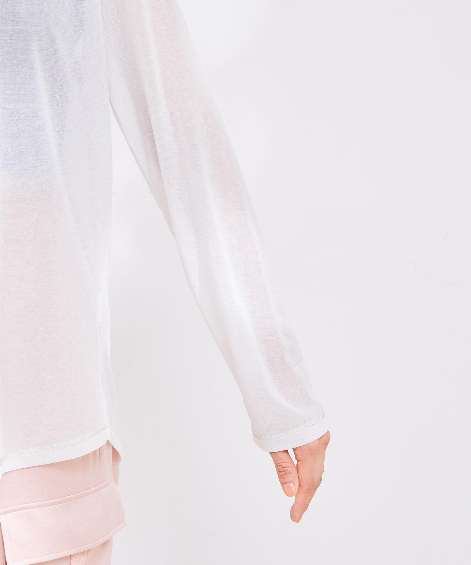 VIS「【洗える】クルーネックシアーロングTシャツ」|Tシャツ・カットソー|