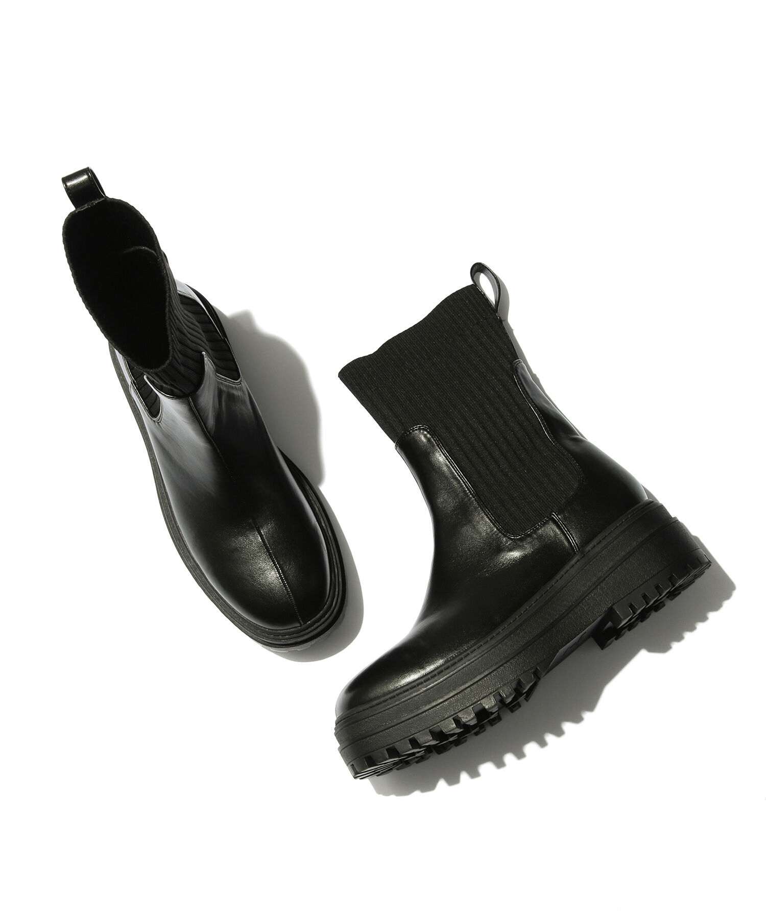 Juze「【抗菌防臭】タンクソールサイドニットブーツ」|その他|