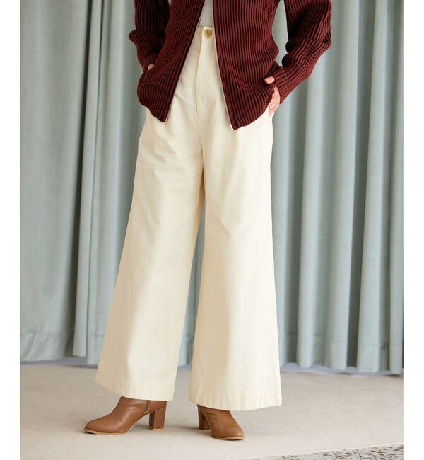 VIS「【洗える】微起毛バギーパンツ」|スラックス|